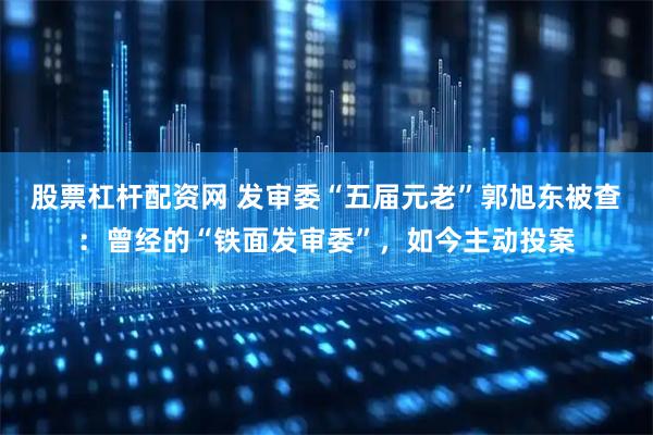 股票杠杆配资网 发审委“五届元老”郭旭东被查：曾经的“铁面发审委”，如今主动投案